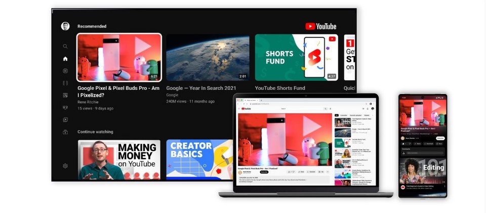 Photo of Google showed an updated design of YouTube – black and white colors, background lighting and video zoom