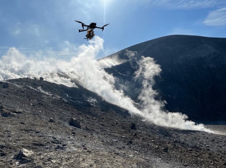 Using drones to monitor volcanoes