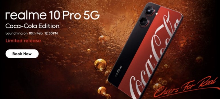 The Realme 10 Pro in ed. limited “Coca-Cola” will be presented on February 10th