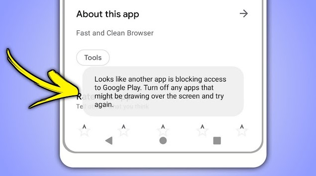 Fix "Looks like another app is blocking access to Google Play" 2022